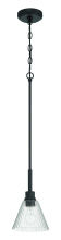 Craftmade 61191-FB - Pleated 1 Light Mini Pendant in Flat Black