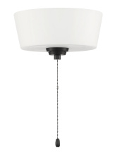 Craftmade LK2802-FB-WG-LED - 2 Light Energy Star Bowl Fan Light Kit in Flat Black w White Glass