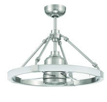 Craftmade LVY24BNK4 - Levy 19" 4-Blade Ceiling Fan in Brushed Polished Nickel w/ Clear Acrylic Blades