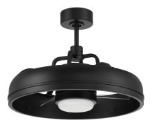 Craftmade TYL24FB3-NWF - Taylor 20" 3-Blade Indoor/Outdoor (Damp) Ceiling Fan in Flat Black w/ Clear Acrylic Blades