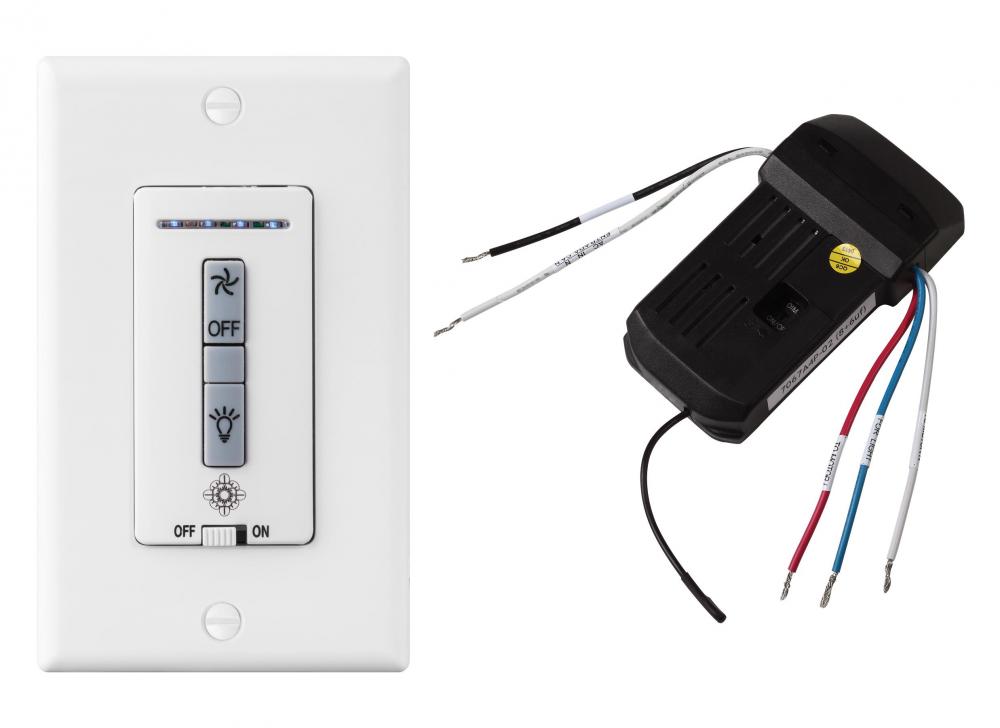 Hardwired remote WALL CONTROL ONLY. Fan speed and downlight control.