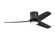 Visual Comfort & Co. Fan Collection 3CGHR56MBKD - Colgin 56 Hugger LED Ceiling Fan in Midnight Black with Midnight Black Blades and Light Kit